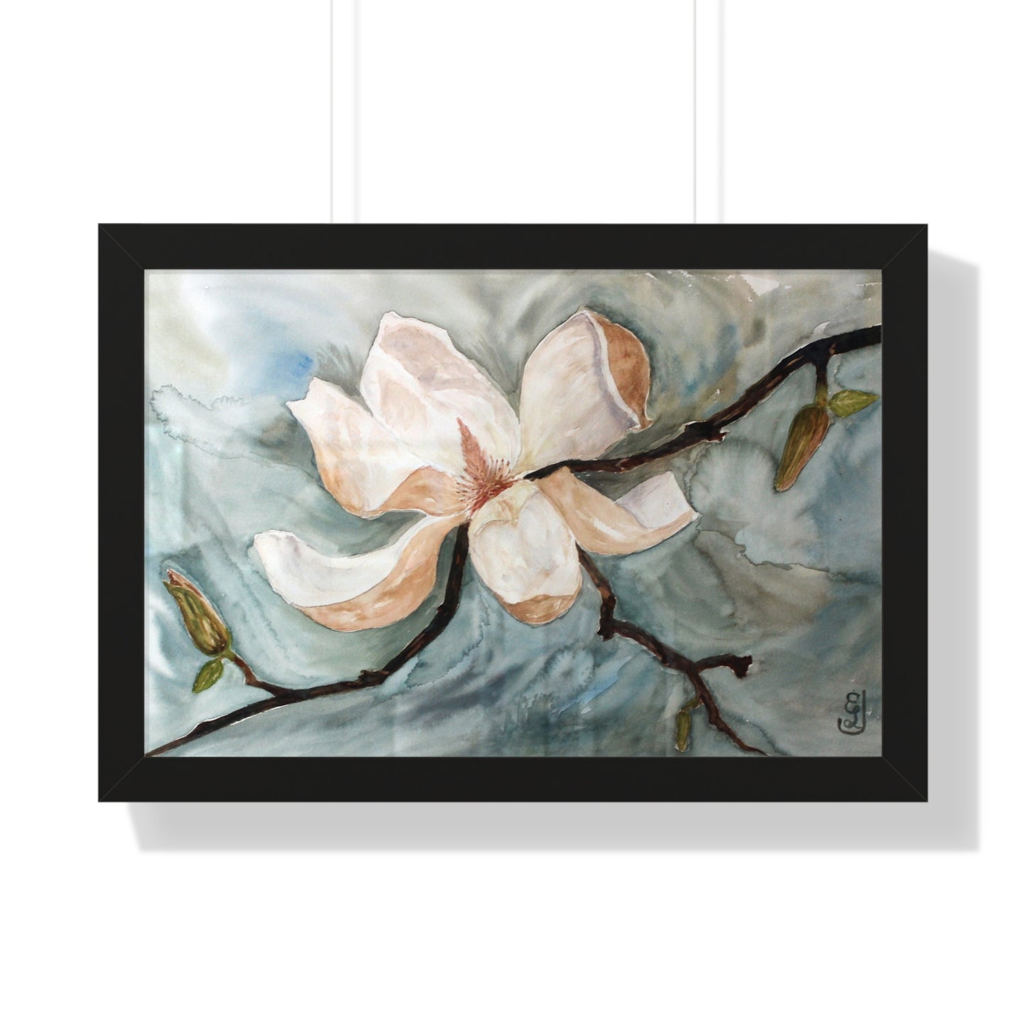 Elegant Floral Framed Poster, Watercolor Art, Home Decor Print, Wall Art, Office Decoration, Gift for Nature Lovers