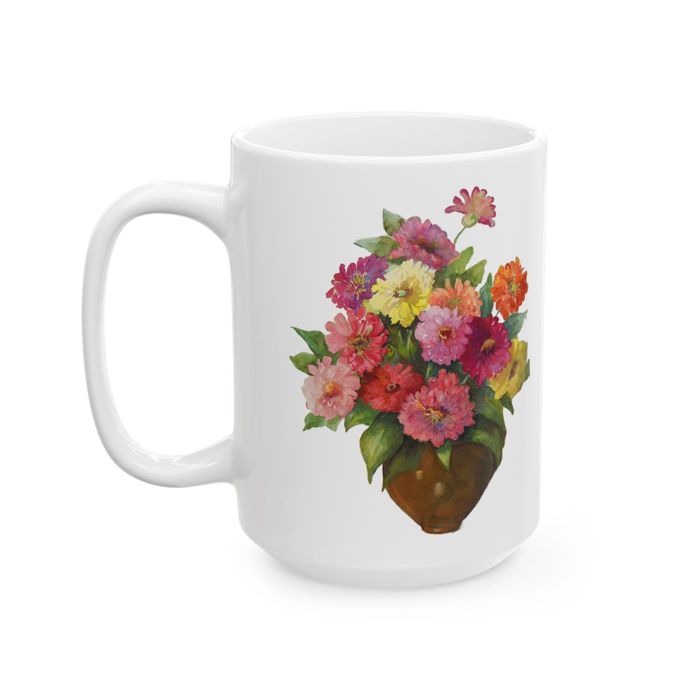 Floral Ceramic Mug – 11oz & 15oz – Perfect Gift for Nature Lovers