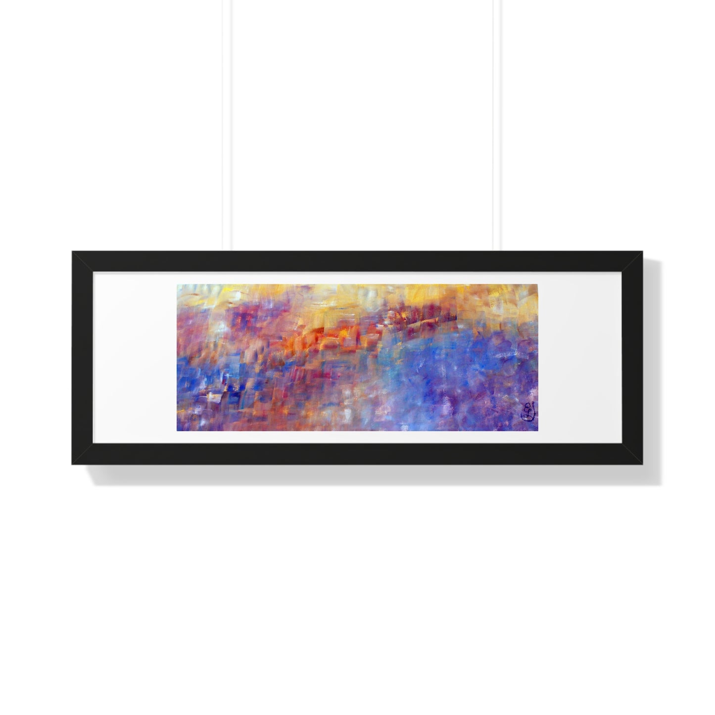 Vibrant Framed Horizontal Poster, Colorful Wall Art for Living Room, Abstract Home Decor, Modern Office Decoration, Unique Gift Idea,