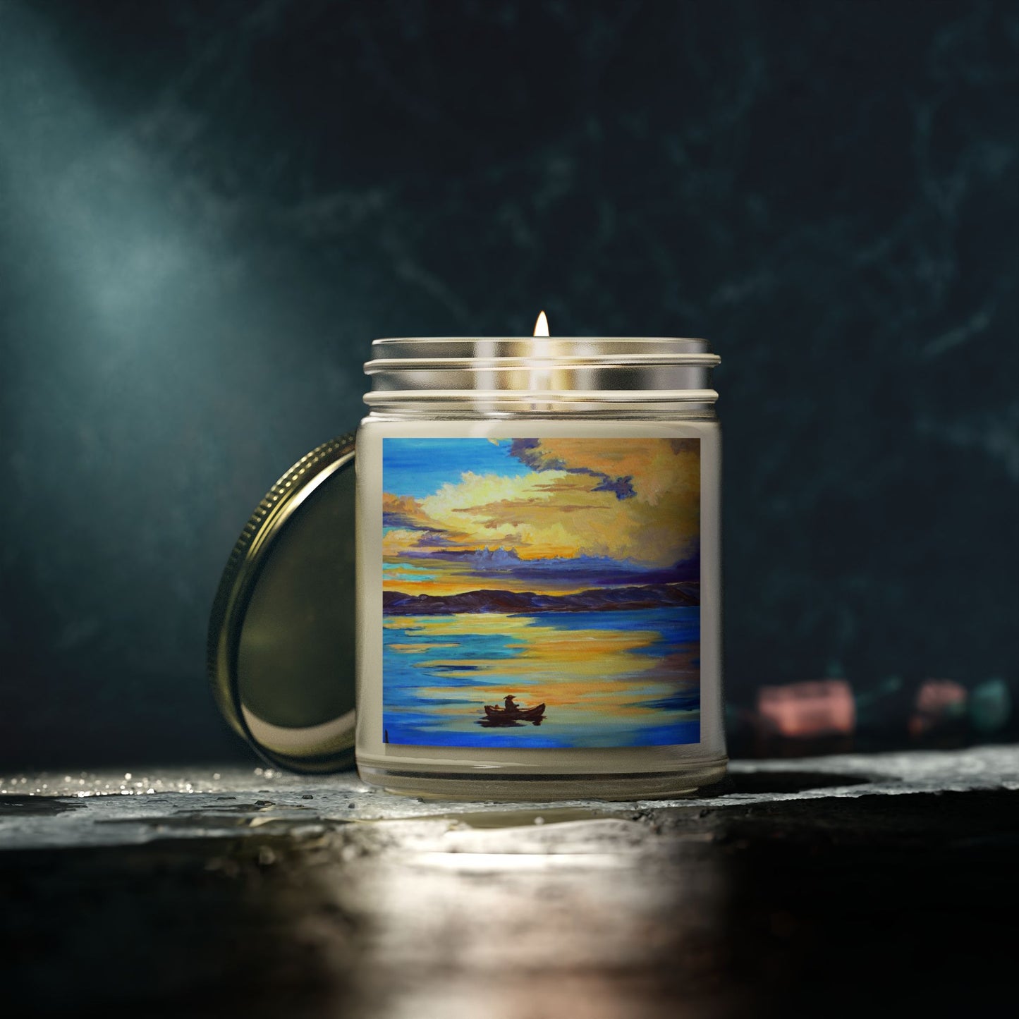 Serene Sunset Scented Candle - Coconut Apricot Wax (4oz, 9oz)