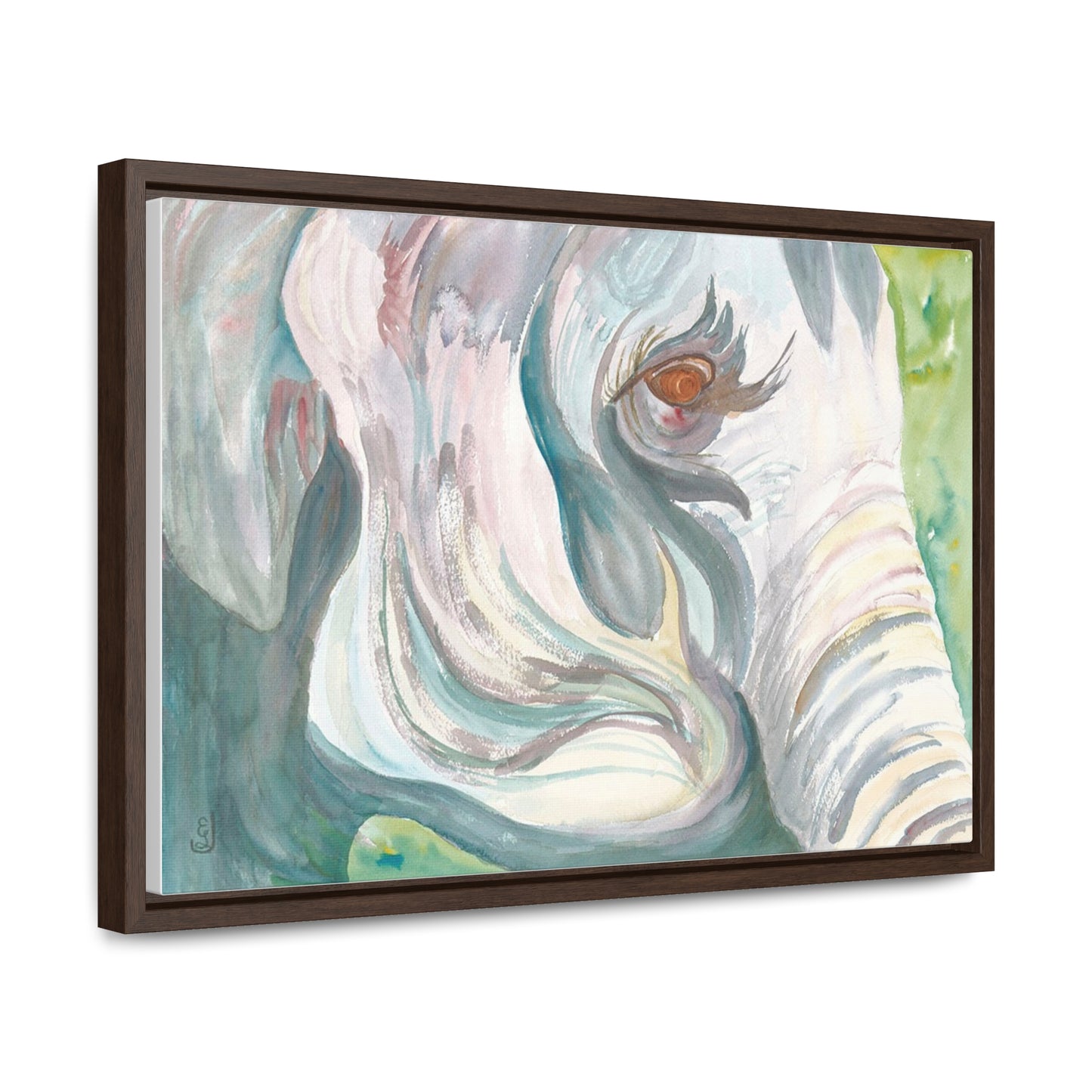 Canvas Wraps, Watercolor 'Elephant', Multiple Size & Color Options, Home Decor, Wall Art, Gift Idea, Office Decor, fun