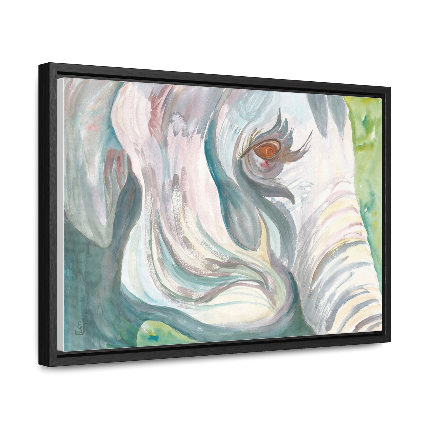 Canvas Wraps, Watercolor 'Elephant', Multiple Size & Color Options, Home Decor, Wall Art, Gift Idea, Office Decor, fun