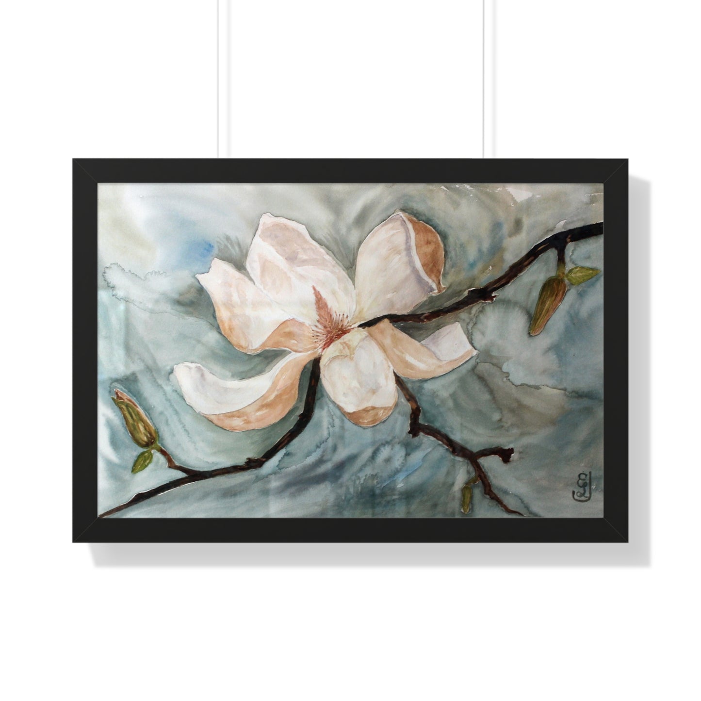 Elegant Floral Framed Poster, Watercolor Art, Home Decor Print, Wall Art, Office Decoration, Gift for Nature Lovers