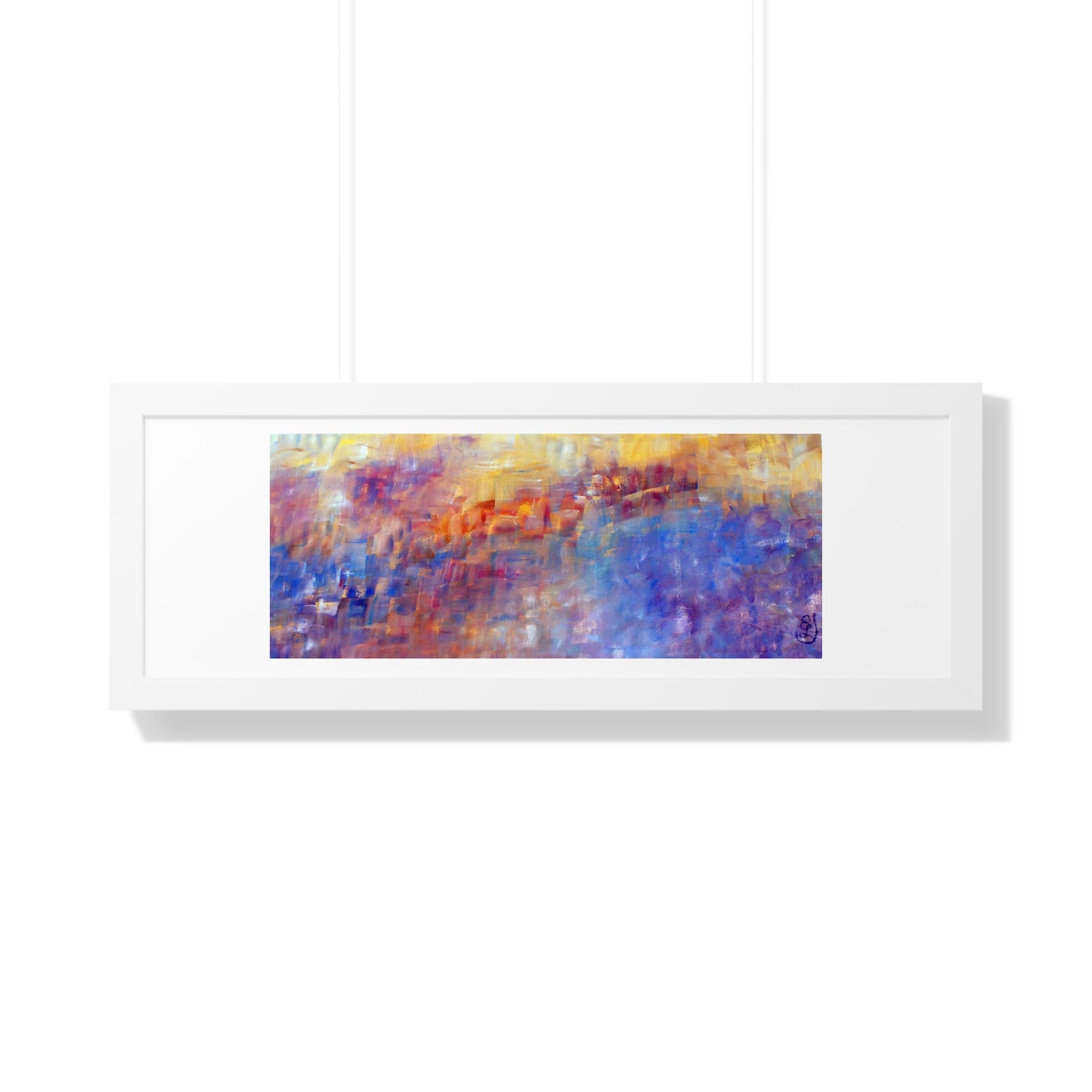 Vibrant Framed Horizontal Poster, Colorful Wall Art for Living Room, Abstract Home Decor, Modern Office Decoration, Unique Gift Idea,