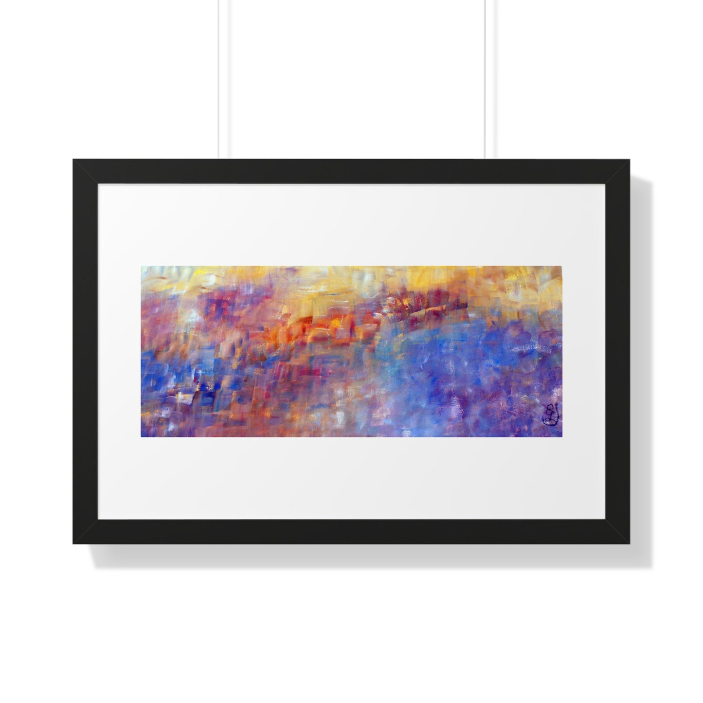 Vibrant Framed Horizontal Poster, Colorful Wall Art for Living Room, Abstract Home Decor, Modern Office Decoration, Unique Gift Idea,