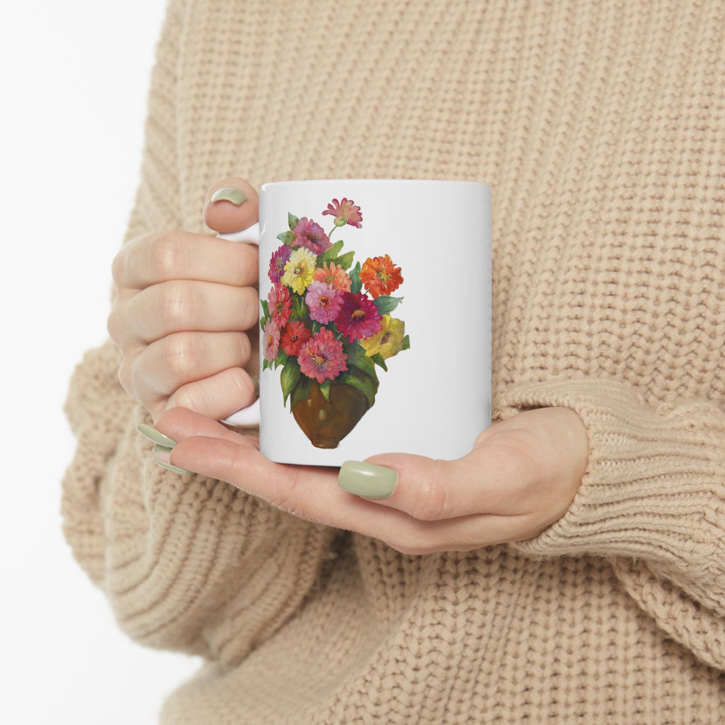 Floral Ceramic Mug – 11oz & 15oz – Perfect Gift for Nature Lovers