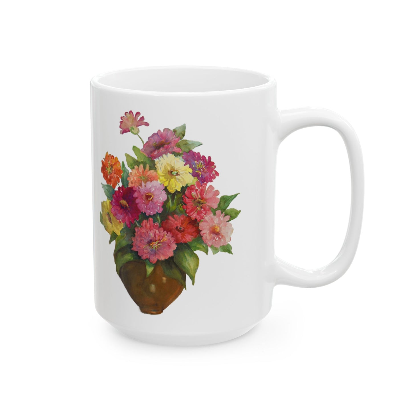 Floral Ceramic Mug – 11oz & 15oz – Perfect Gift for Nature Lovers