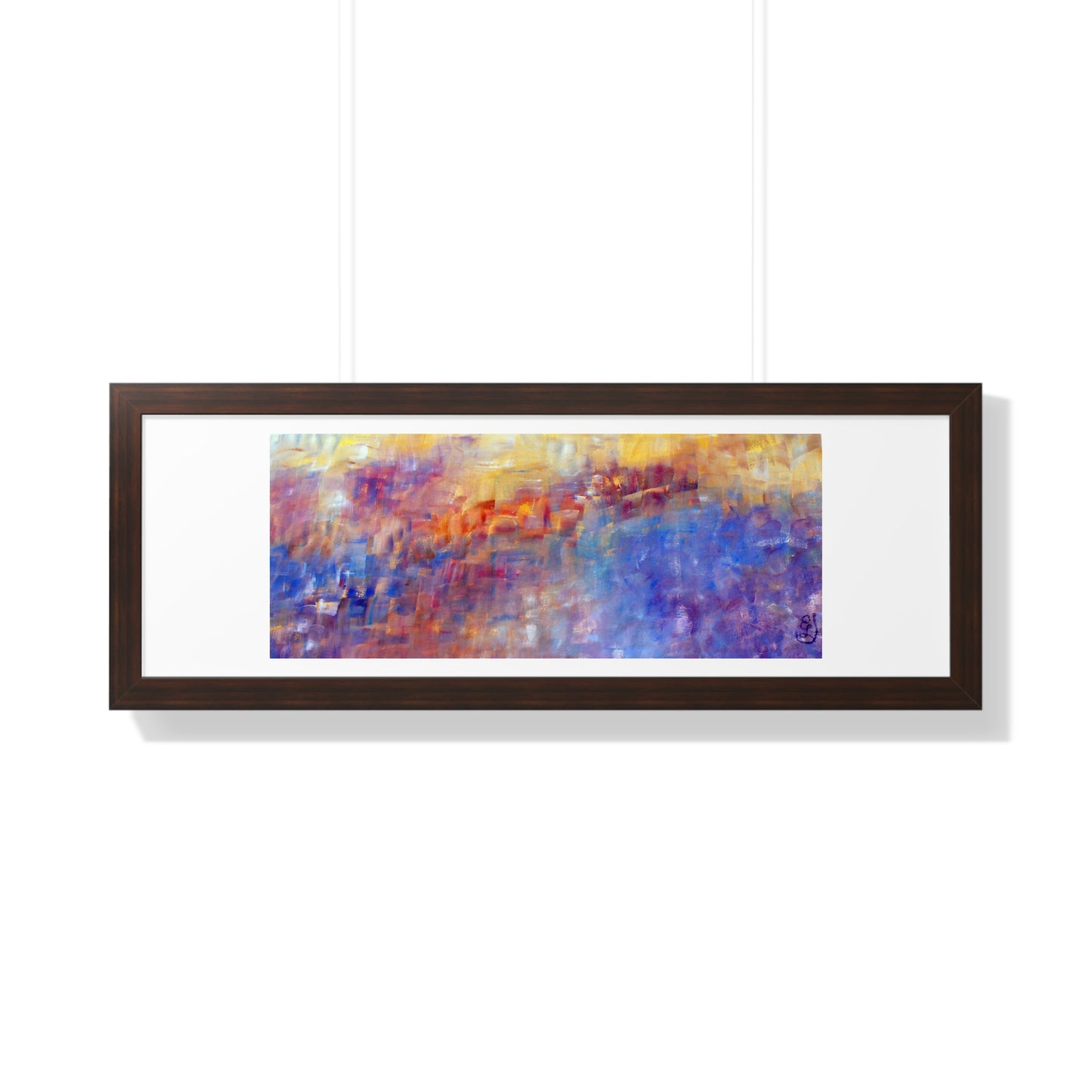 Vibrant Framed Horizontal Poster, Colorful Wall Art for Living Room, Abstract Home Decor, Modern Office Decoration, Unique Gift Idea,