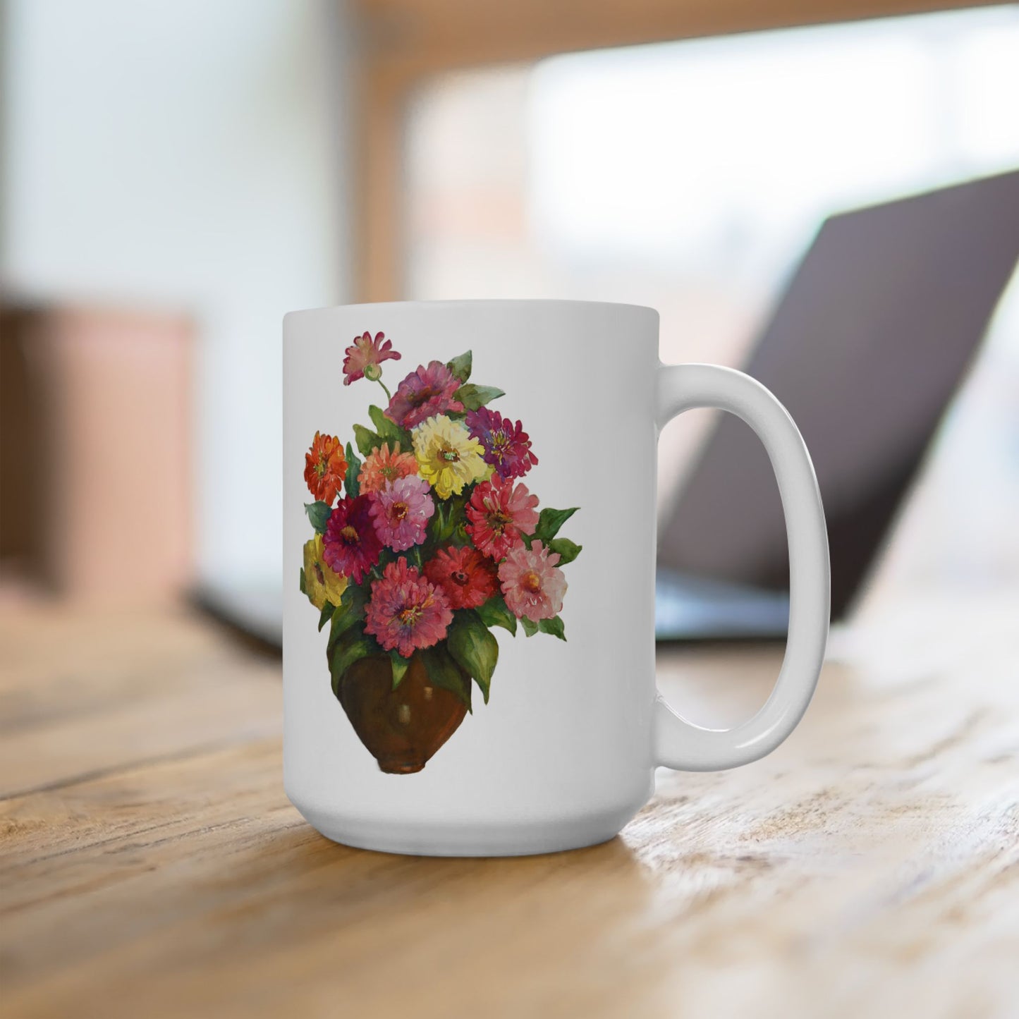 Floral Ceramic Mug – 11oz & 15oz – Perfect Gift for Nature Lovers