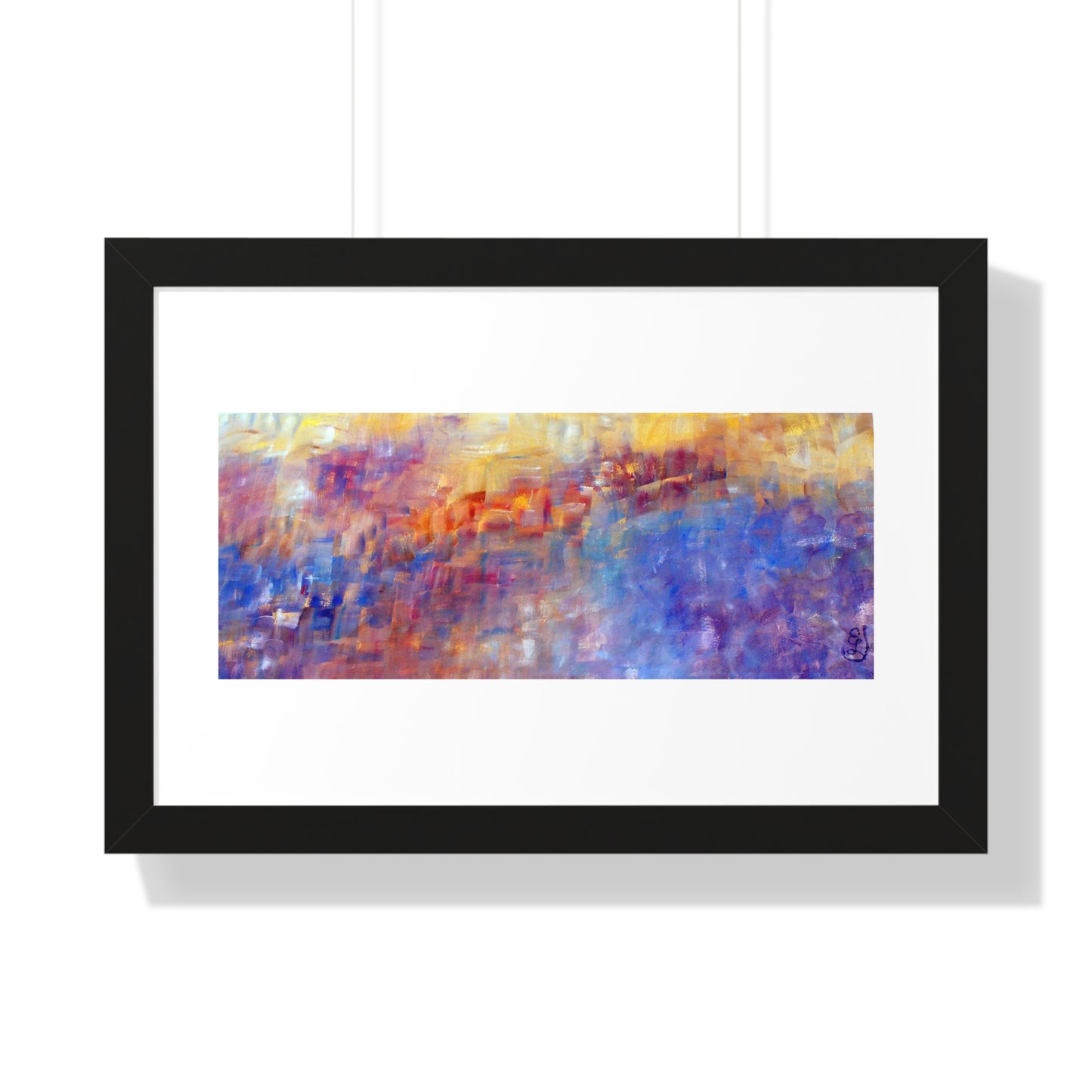 Vibrant Framed Horizontal Poster, Colorful Wall Art for Living Room, Abstract Home Decor, Modern Office Decoration, Unique Gift Idea,