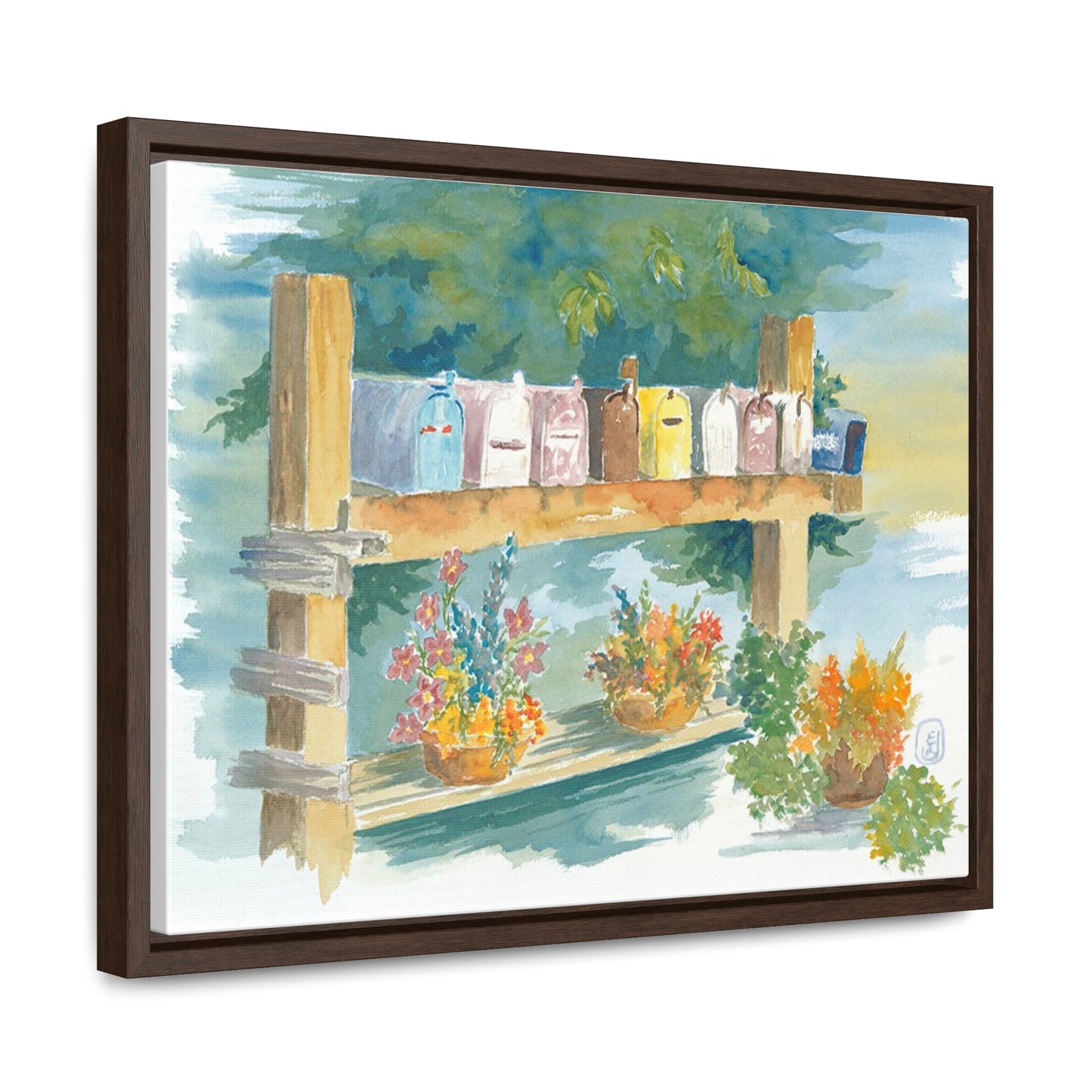 Canvas Wraps, Watercolor 'Got Mail' Spring Flowers, Multiple Size & Color Options, Home Decor, Wall Art, Gift Idea, Office Decor, Floral