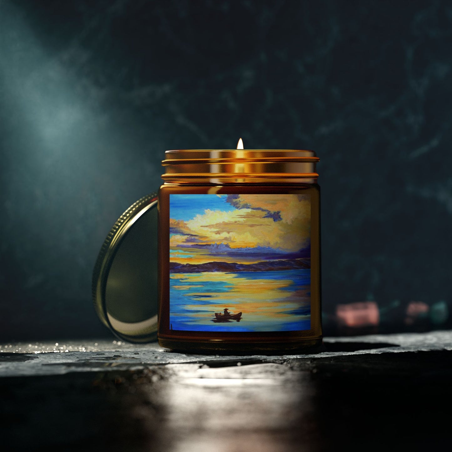 Serene Sunset Scented Candle - Coconut Apricot Wax (4oz, 9oz)