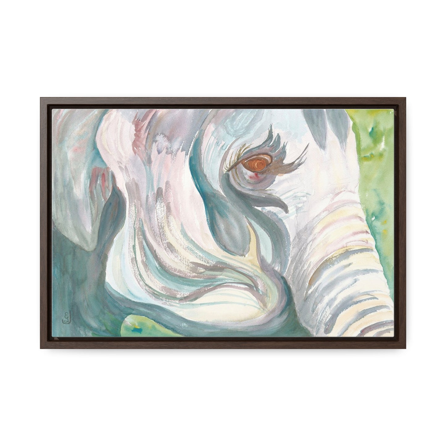 Canvas Wraps, Watercolor 'Elephant', Multiple Size & Color Options, Home Decor, Wall Art, Gift Idea, Office Decor, fun