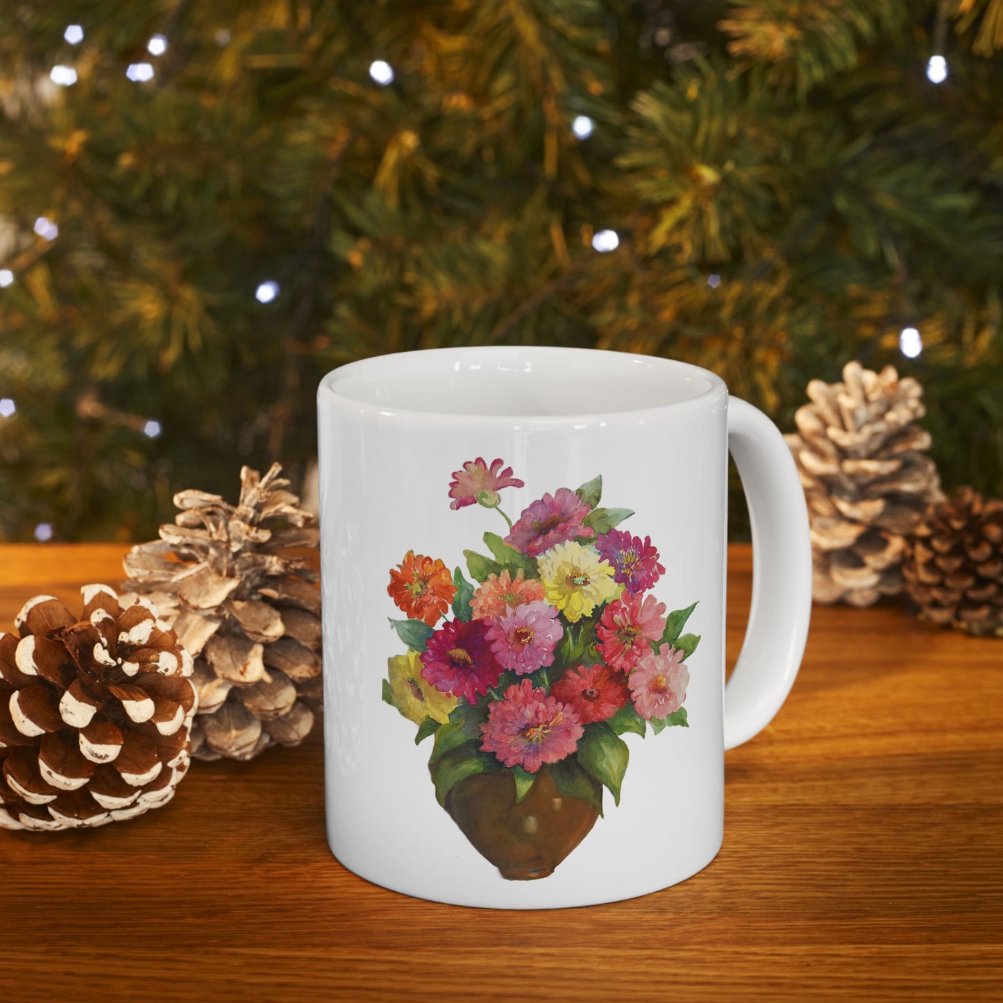 Floral Ceramic Mug – 11oz & 15oz – Perfect Gift for Nature Lovers