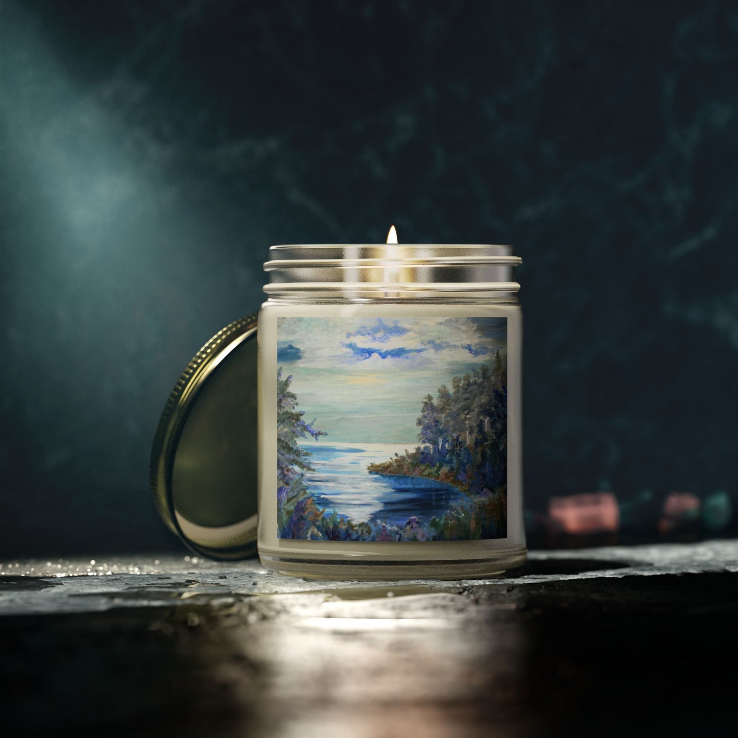 Ocean Breeze Scented Candles - Coconut Apricot Wax (4oz & 9oz)