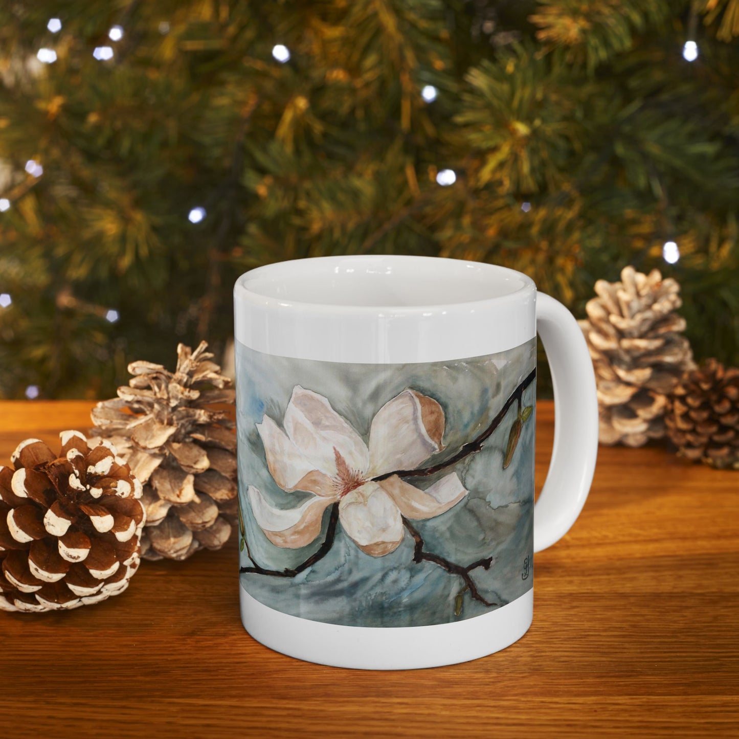 Elegant Watercolor Flower Ceramic Mug - Perfect Gift for Floral Lovers