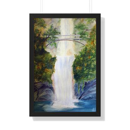 Serene Waterfall Vertical Poster, Nature Art Print, Home Decor, Gift for Nature Lovers, Wall Art for Living Room, Gift for Housewarming