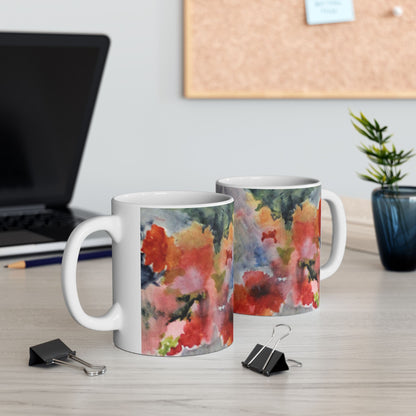 Colorful Watercolor Ceramic Mug - 11oz & 15oz - Perfect for Home & Office