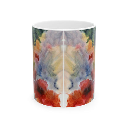 Colorful Watercolor Ceramic Mug - 11oz & 15oz - Perfect for Home & Office