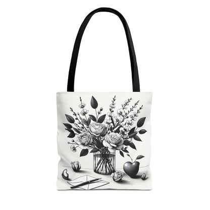 Floral Tote Bag - Vibrant Flower Design for Shopping, Beach, Travel, Mother's Day, Birthday Gift, Eco-Friendly