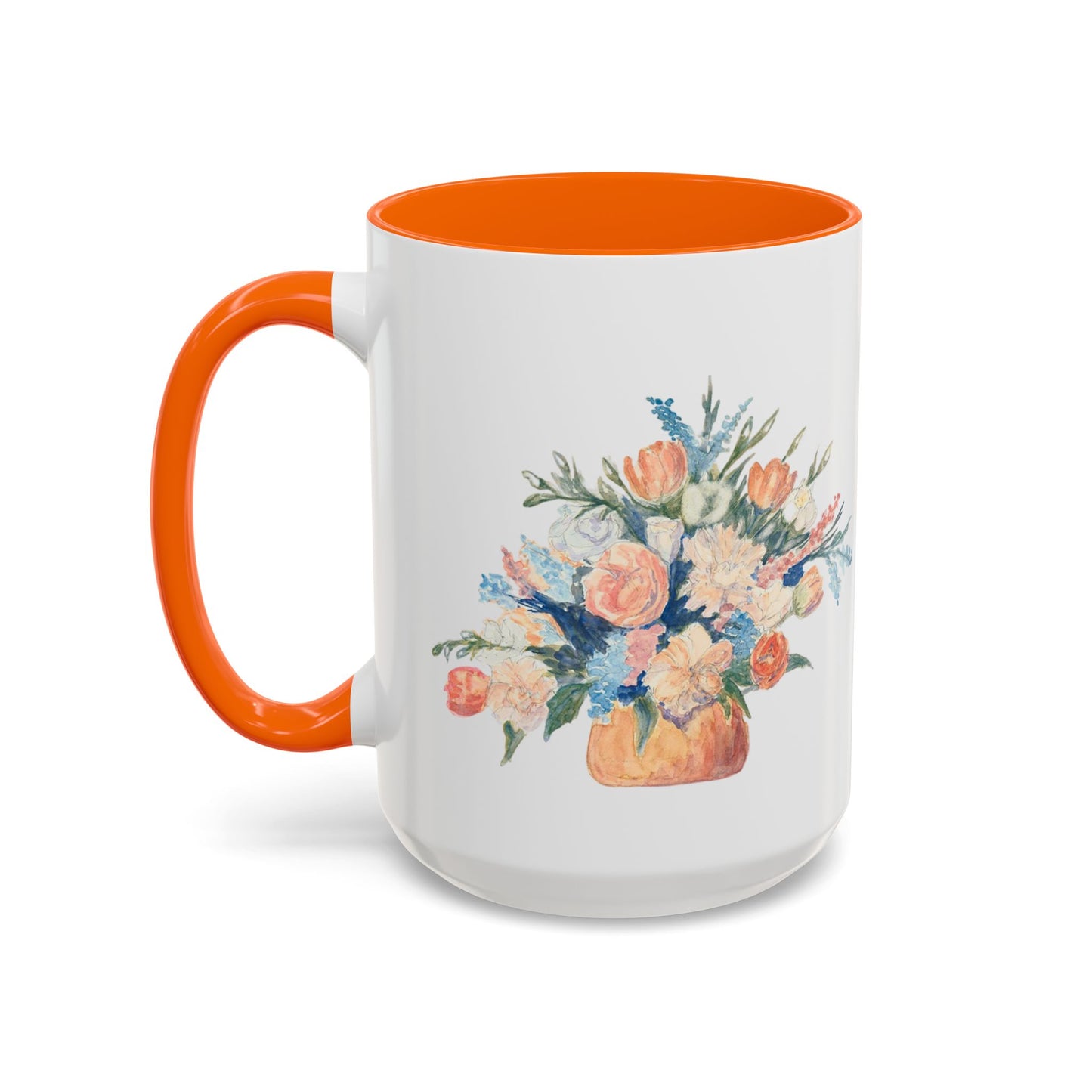 Floral Accent Coffee Mug - Vibrant Blossom Design for Home or Office, Perfect Gift for Flower Lovers