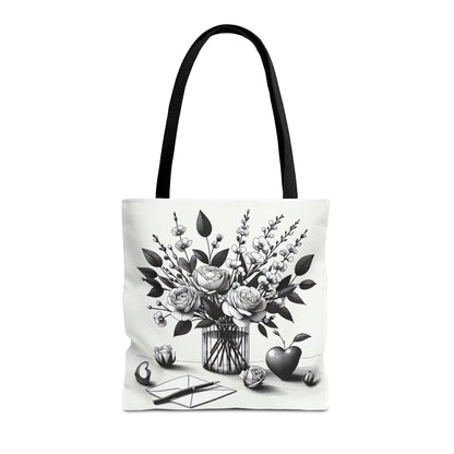 Floral Tote Bag - Vibrant Flower Design for Shopping, Beach, Travel, Mother's Day, Birthday Gift, Eco-Friendly