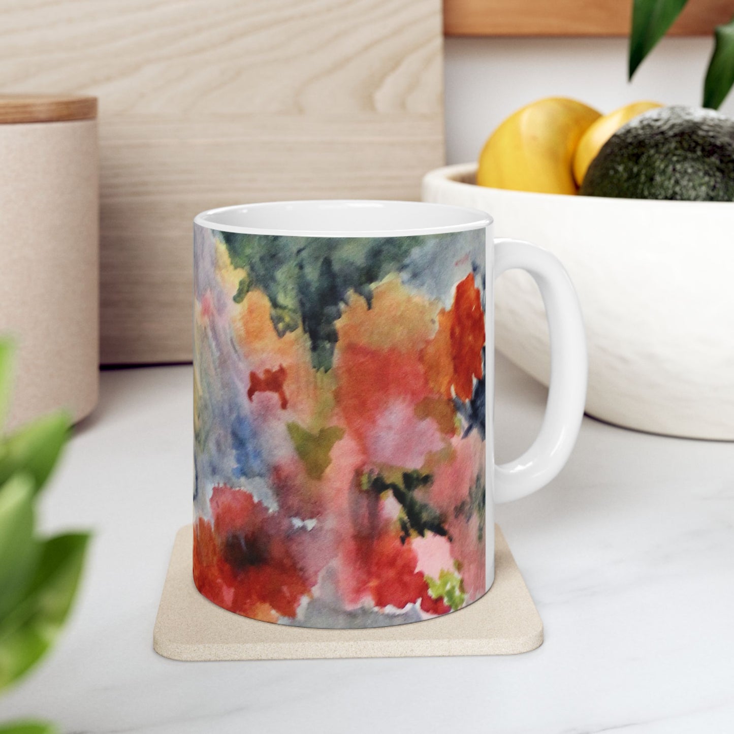 Colorful Watercolor Ceramic Mug - 11oz & 15oz - Perfect for Home & Office