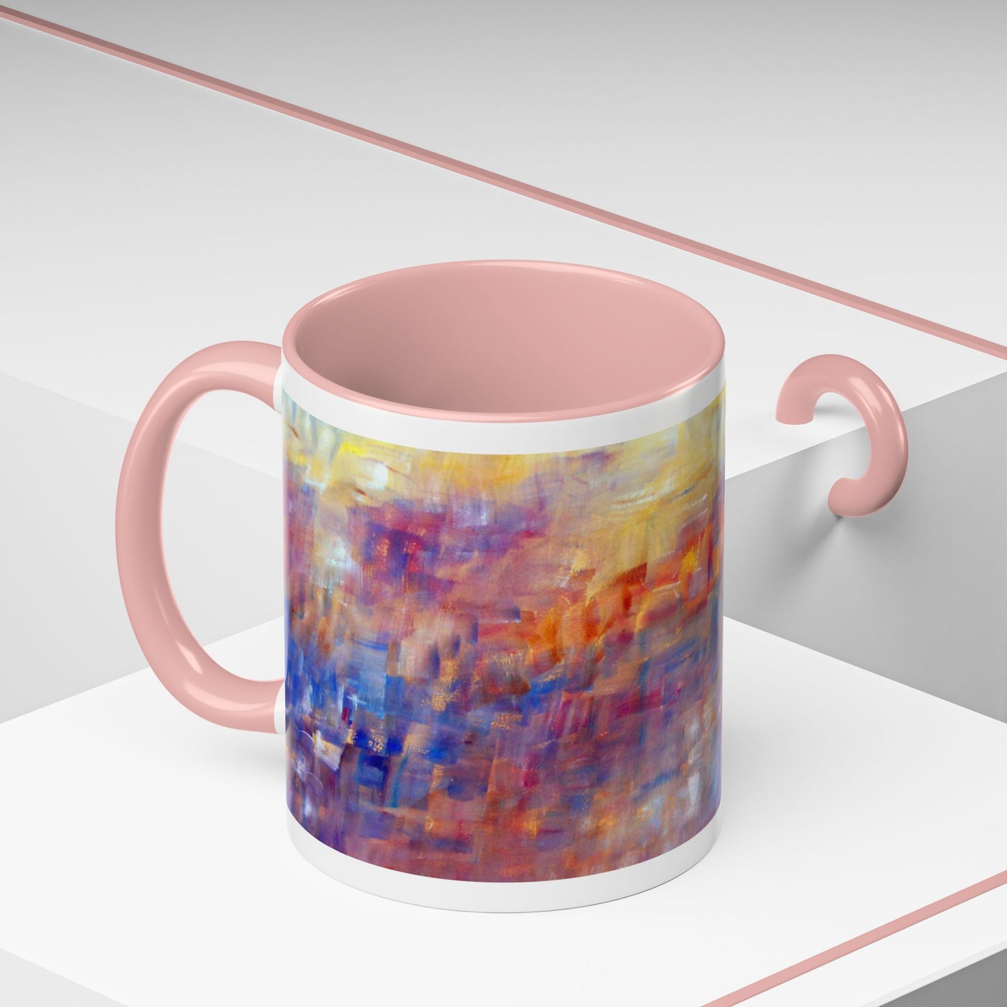 Vibrant Abstract Accent Coffee Mug - Artistic 11oz & 15oz for Coffee Lovers