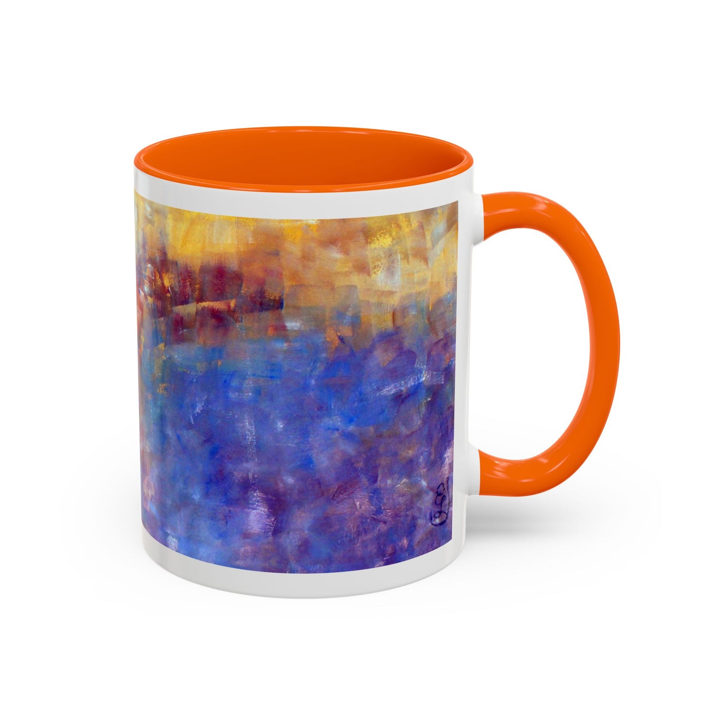 Vibrant Abstract Accent Coffee Mug - Artistic 11oz & 15oz for Coffee Lovers