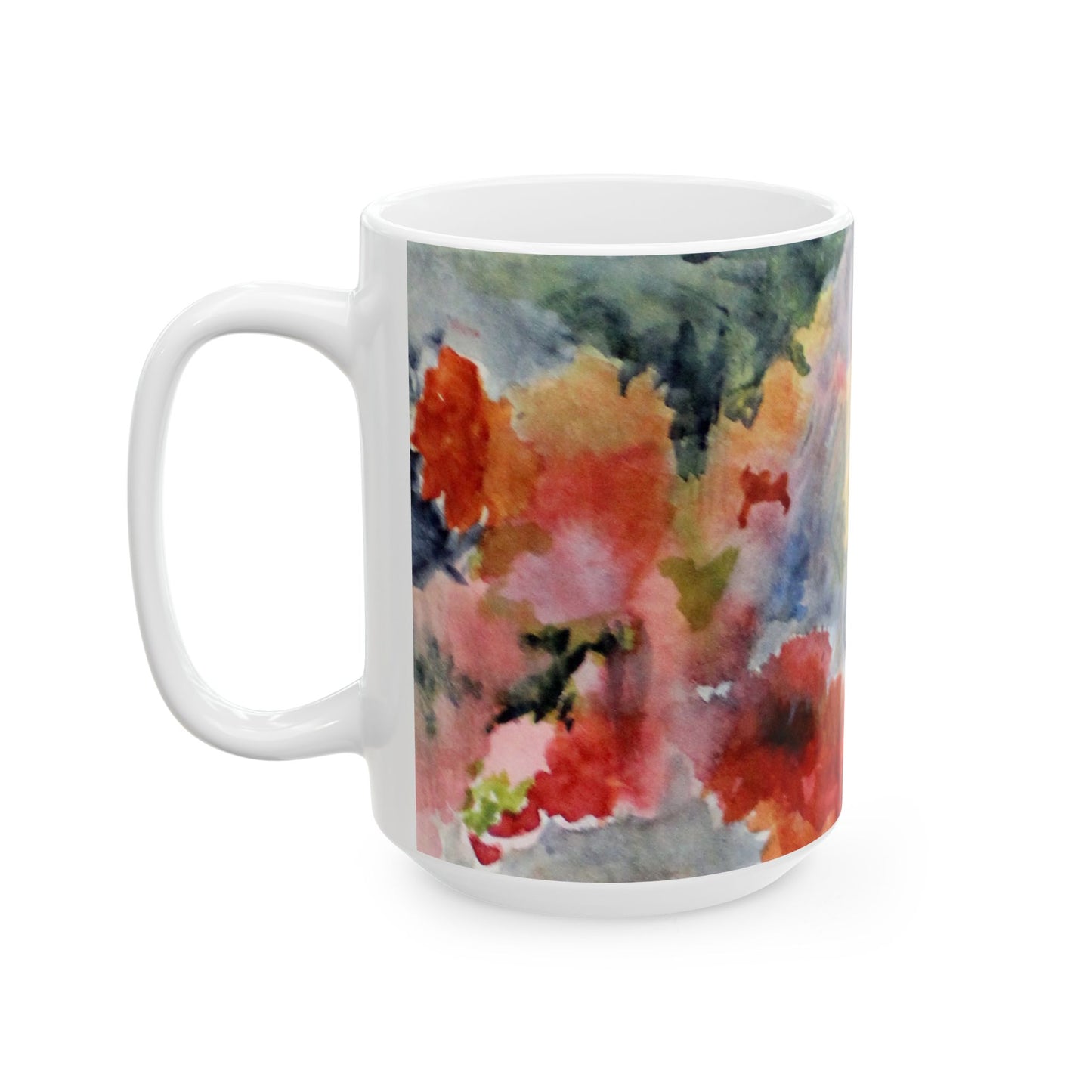 Colorful Watercolor Ceramic Mug - 11oz & 15oz - Perfect for Home & Office