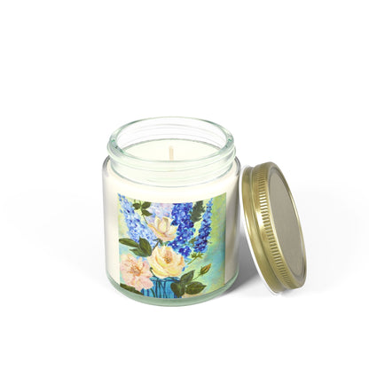 Floral Scented Candle - Coconut Apricot Wax (4oz, 9oz) - Perfect for Relaxation and Home Decor