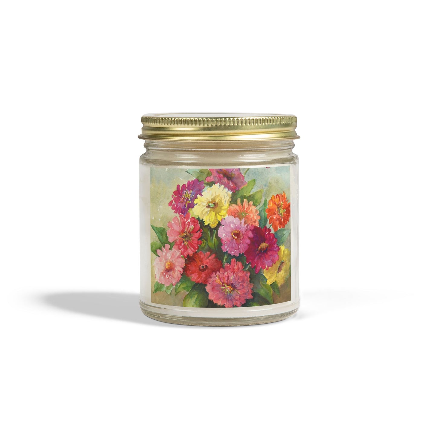 Floral Scented Candle - Coconut Apricot Wax (4oz, 9oz)