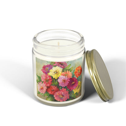 Floral Scented Candle - Coconut Apricot Wax (4oz, 9oz)