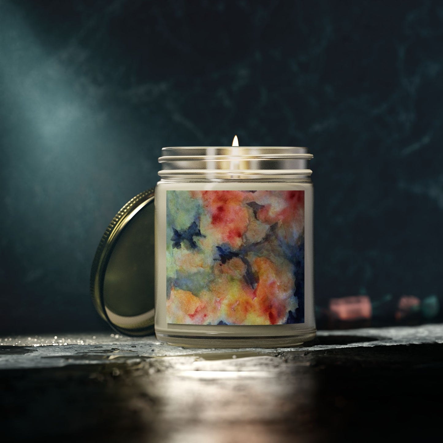 Aromatic Watercolor Candles - Coconut Apricot Wax (4oz, 9oz)