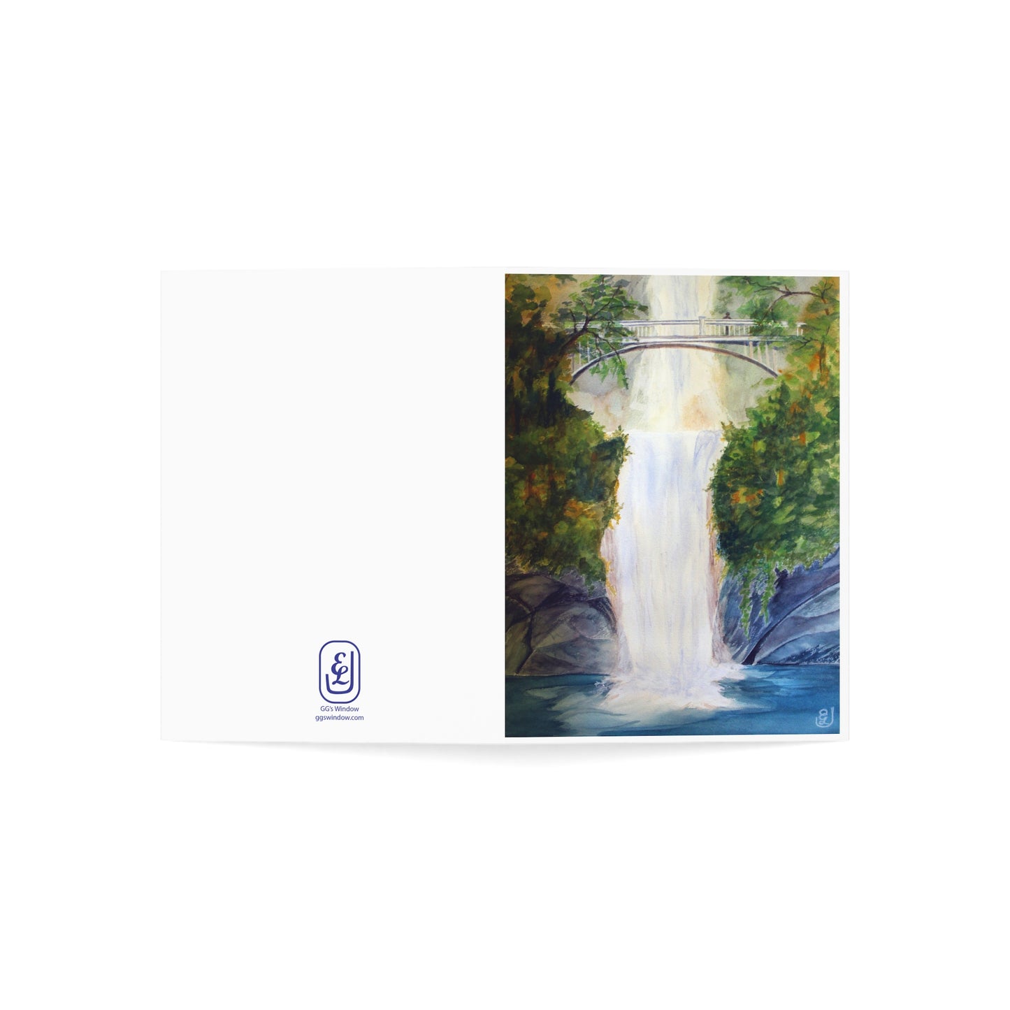 Waterfall Greeting Cards - Pack of 1, 10, 30, or 50