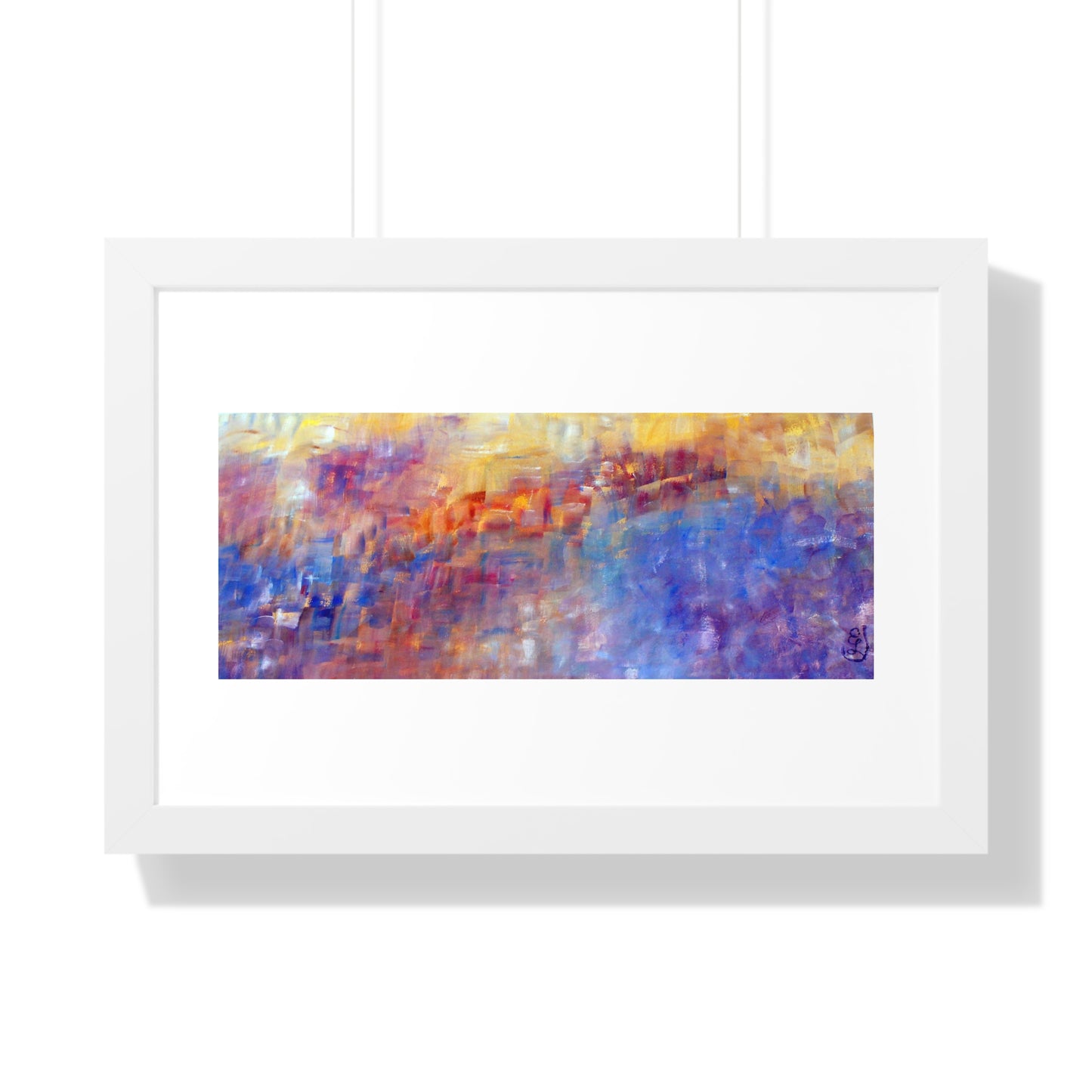 Vibrant Framed Horizontal Poster, Colorful Wall Art for Living Room, Abstract Home Decor, Modern Office Decoration, Unique Gift Idea,
