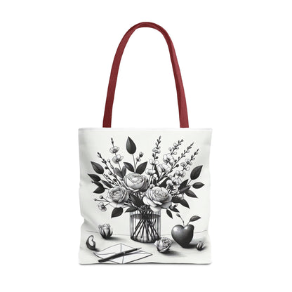 Floral Tote Bag - Vibrant Flower Design for Shopping, Beach, Travel, Mother's Day, Birthday Gift, Eco-Friendly