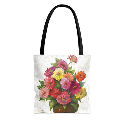 Floral Tote Bag - Vibrant Flower Design for Shopping, Beach, Travel, Mother's Day, Birthday Gift, Eco-Friendly