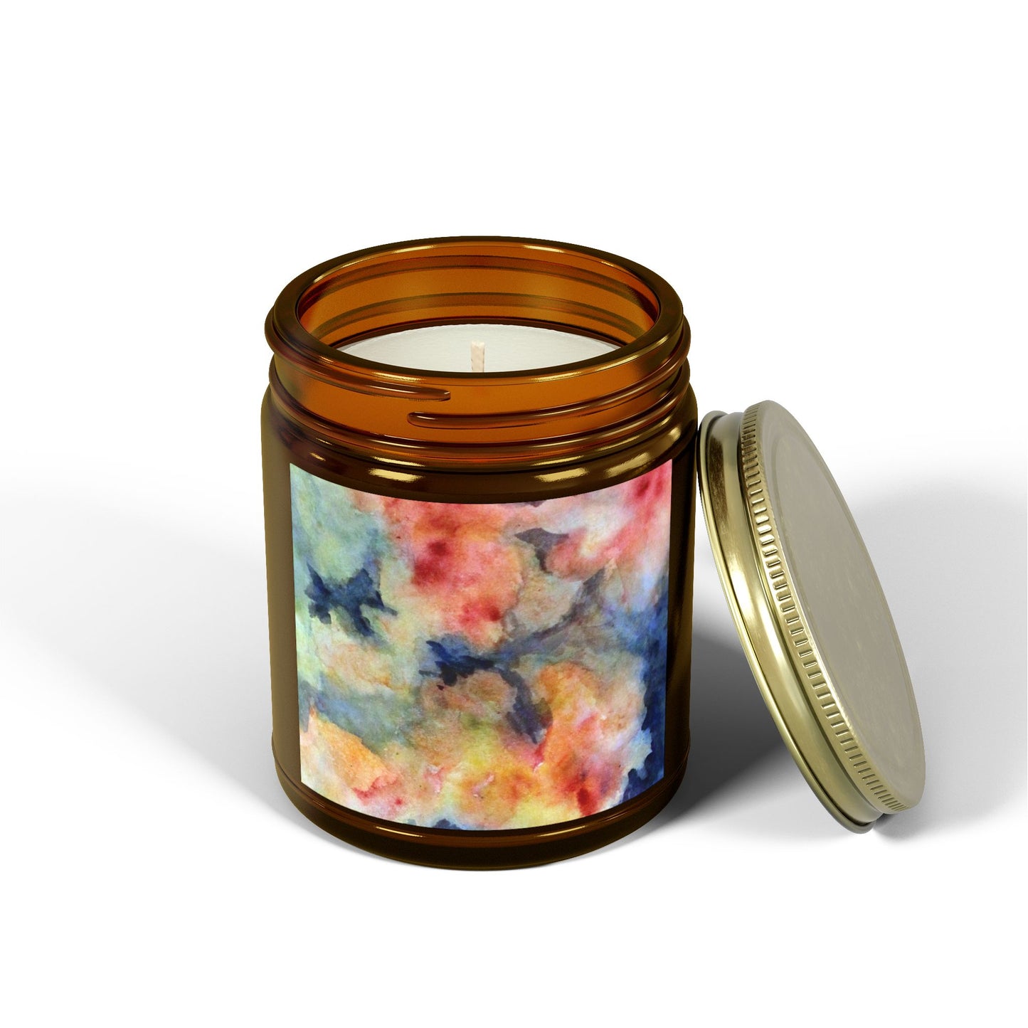 Aromatic Watercolor Candles - Coconut Apricot Wax (4oz, 9oz)