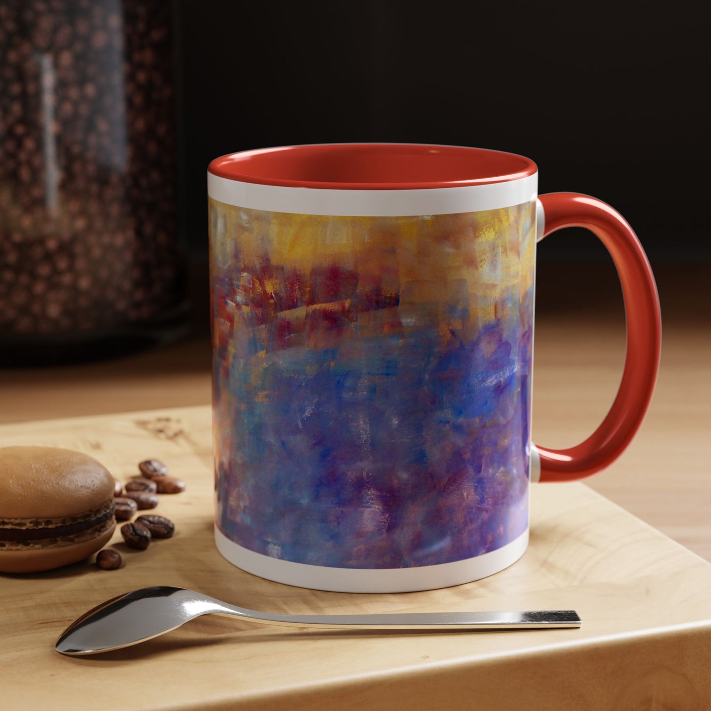 Vibrant Abstract Accent Coffee Mug - Artistic 11oz & 15oz for Coffee Lovers