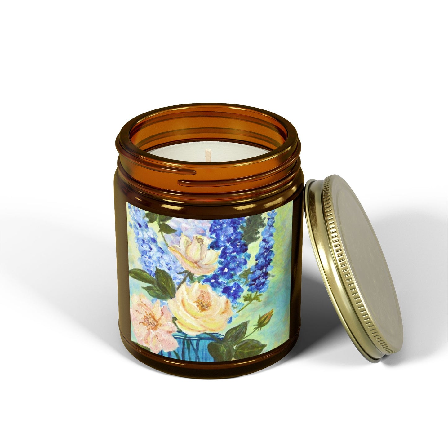 Floral Scented Candle - Coconut Apricot Wax (4oz, 9oz) - Perfect for Relaxation and Home Decor