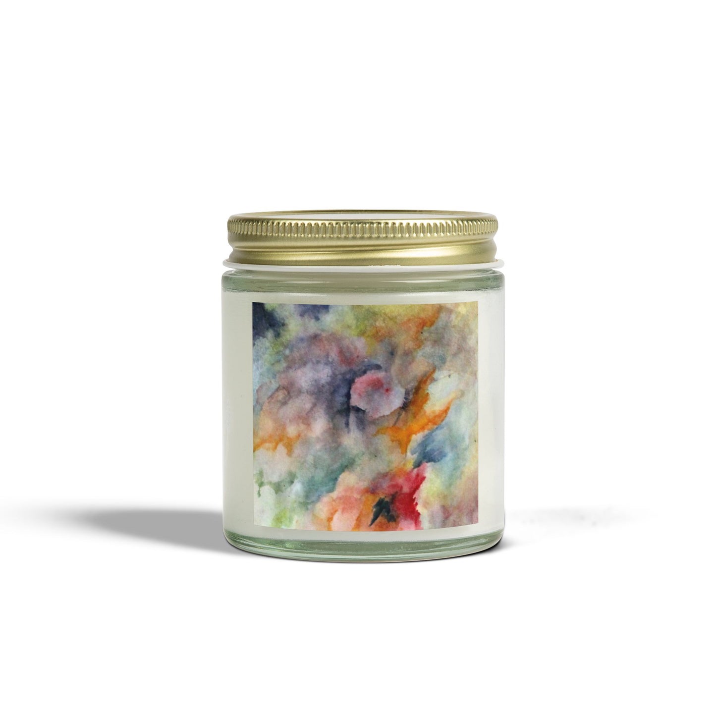 Aromatic Watercolor Scented Candles - Coconut Apricot Wax (4oz & 9oz)