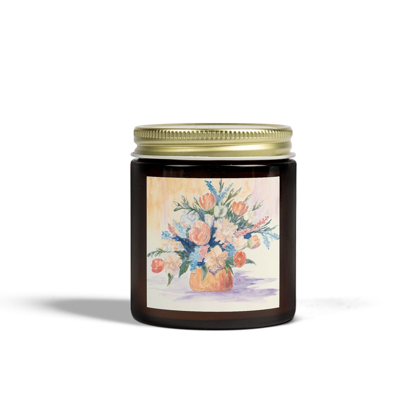 Floral Scented Candles - Coconut Apricot Wax (4oz, 9oz) | Perfect for Home Decor & Gifting