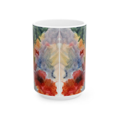 Colorful Watercolor Ceramic Mug - 11oz & 15oz - Perfect for Home & Office