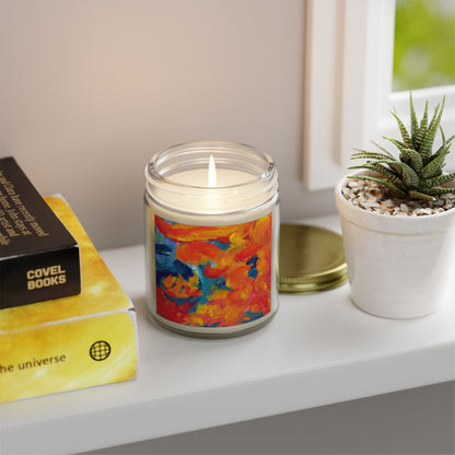 Vibrant Coconut Apricot Scented Candle – Aromatic Home Décor