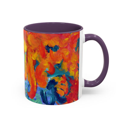 Vibrant Artistic Accent Coffee Mug - Colorful Paint Design for Art Lovers