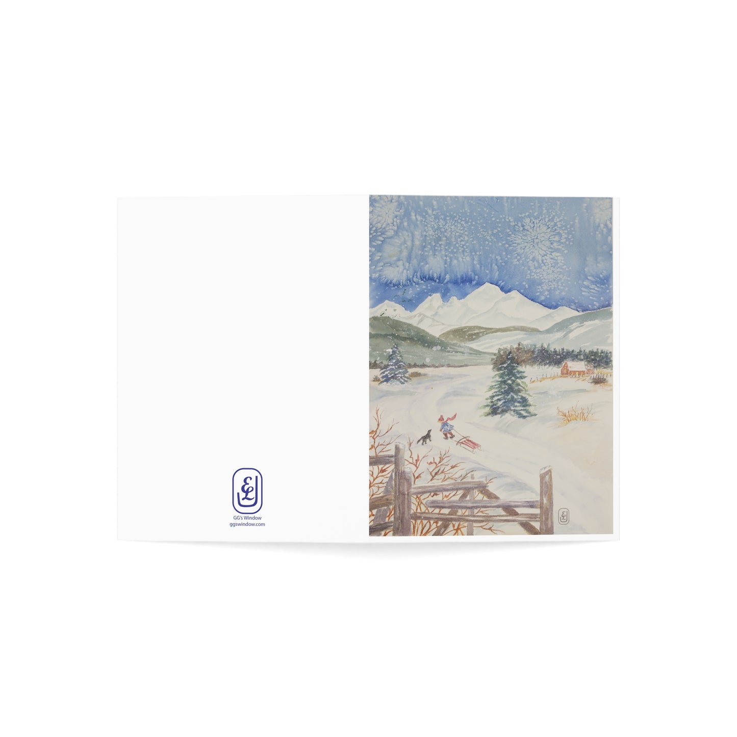 Winter Landscape Greeting Cards – Set of 1, 10, 30, or 50pcs – Perfect for Holidays and Celebrations