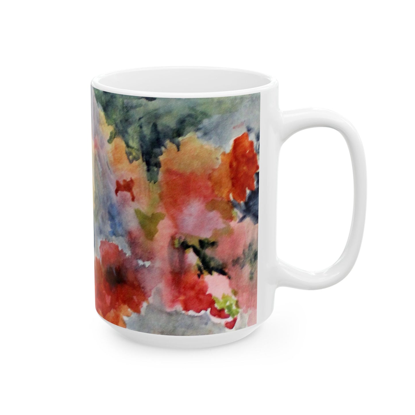 Colorful Watercolor Ceramic Mug - 11oz & 15oz - Perfect for Home & Office