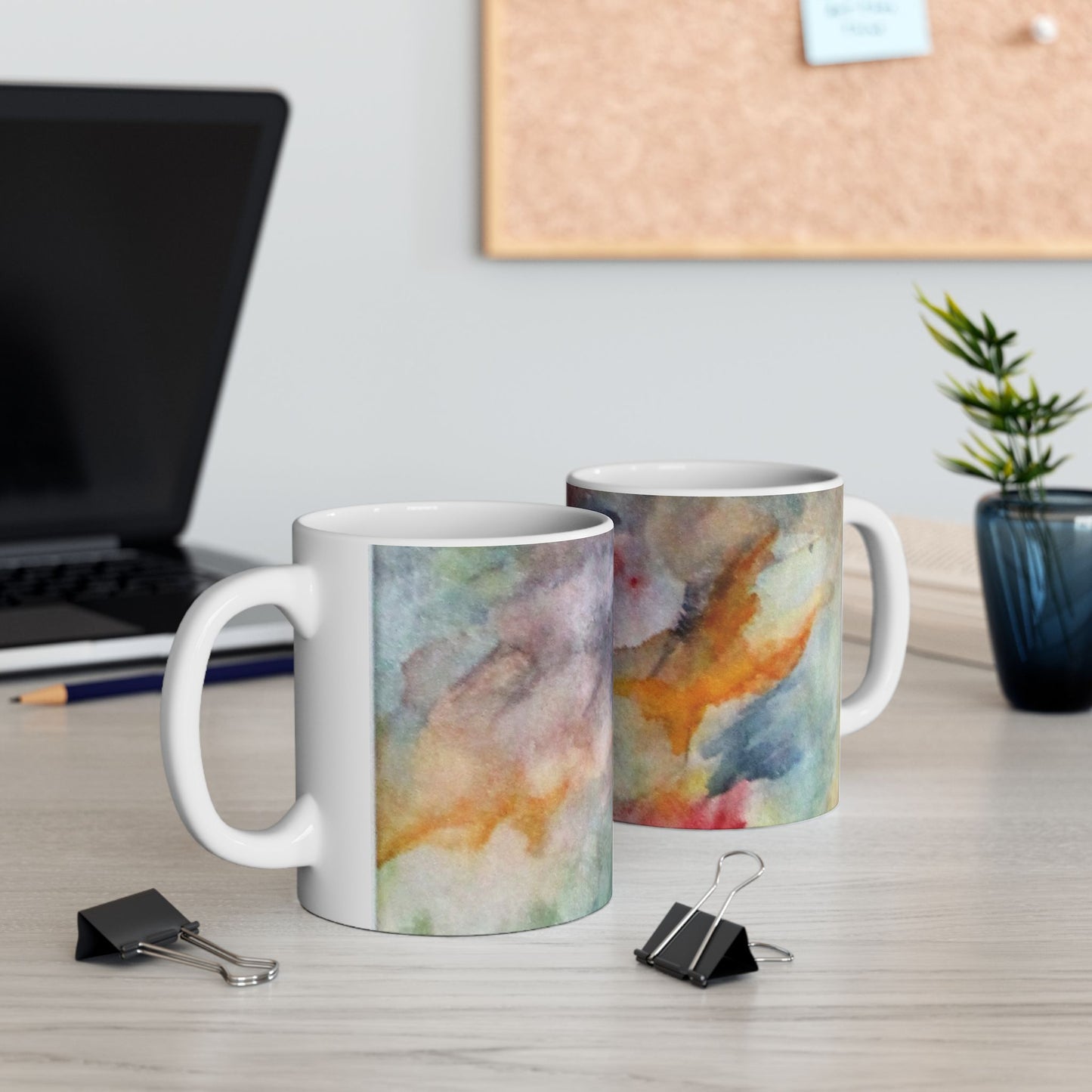 Artistic Watercolor Ceramic Mug - 11oz & 15oz