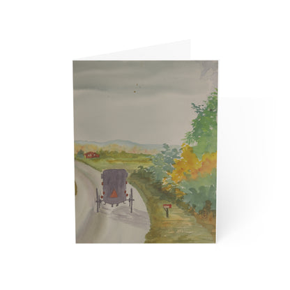 Watercolor Landscape Greeting Cards Set (1, 10, 30, 50pcs) - Perfect for Any Occasion